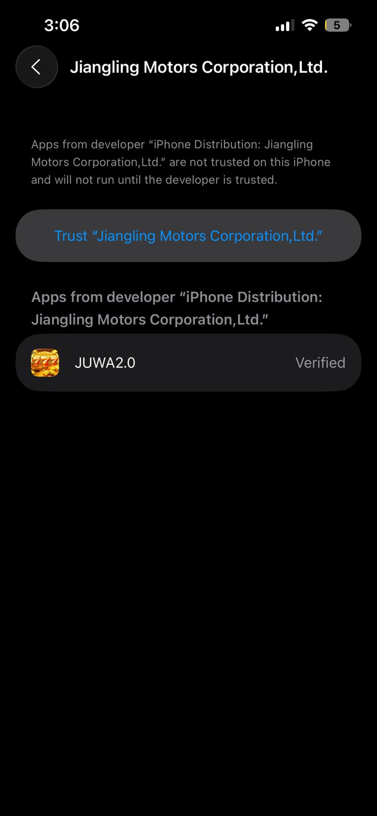 Trust the developer profile