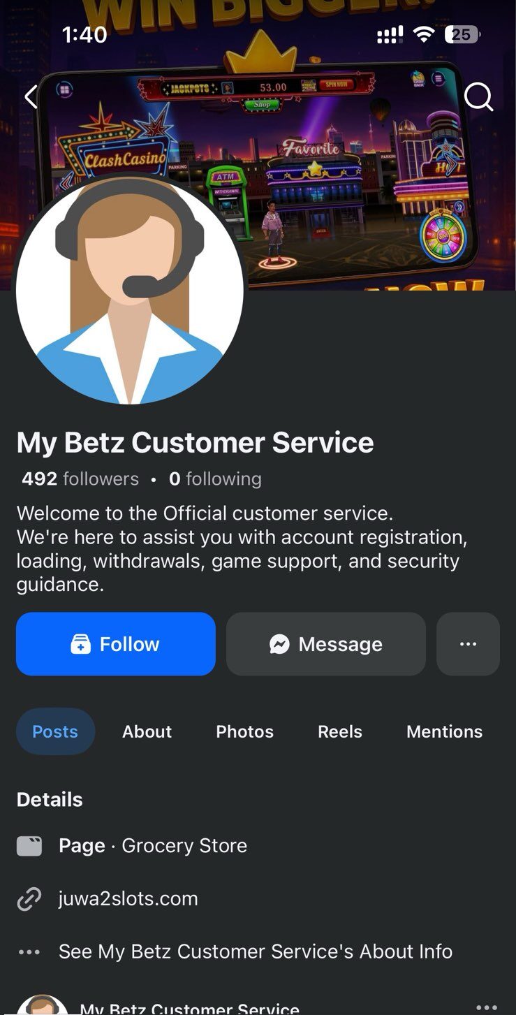 Customer Care Page of Juwa 2.0